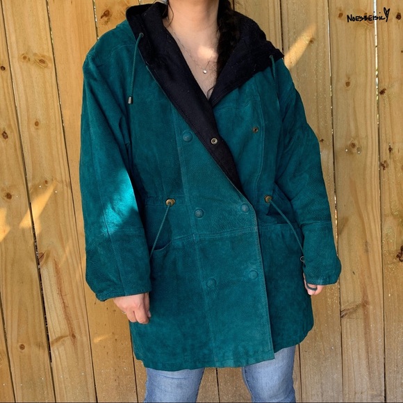 🚫SOLD•E✝️SY🚫 Vintage Maggie Lawrence Collection Leather Coat - Picture 4 of 10